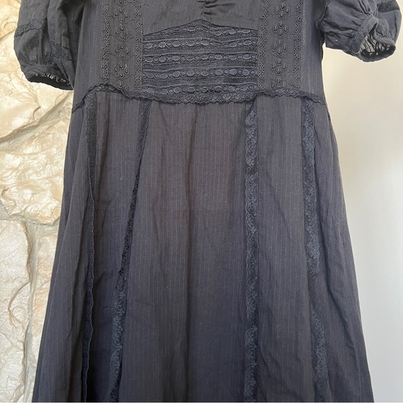 Reformation Norwich Organic Cotton Midi Dress Black - Picture 6 of 8